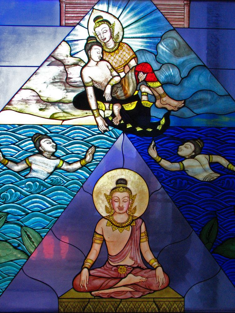 Fensterbild im Tempel