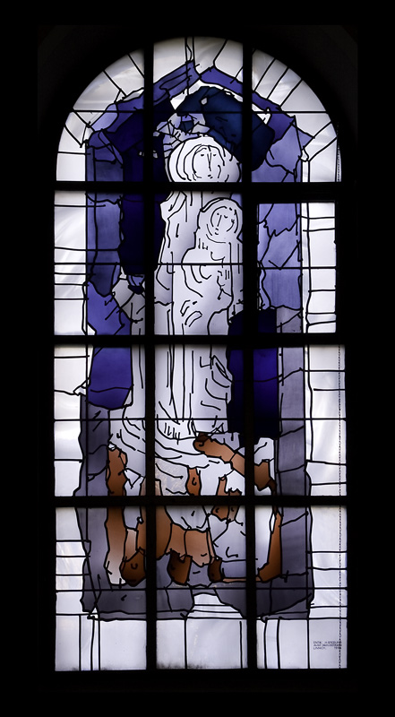 Fensterbildnis in der Kirche St. Mariä Himmelfahrt