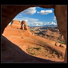 Fensterblick zum Delicate Arch