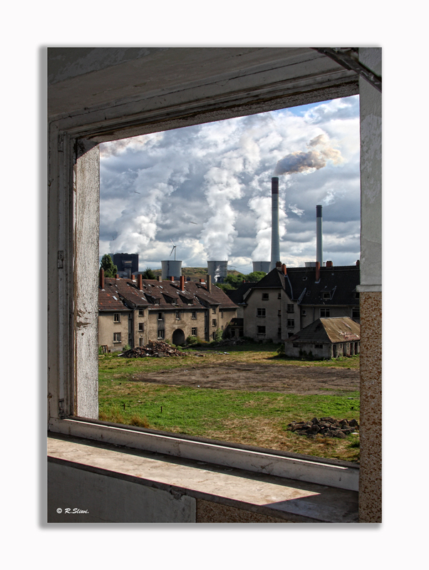 Fensterblick zur Ruhrpott-Siedlung...