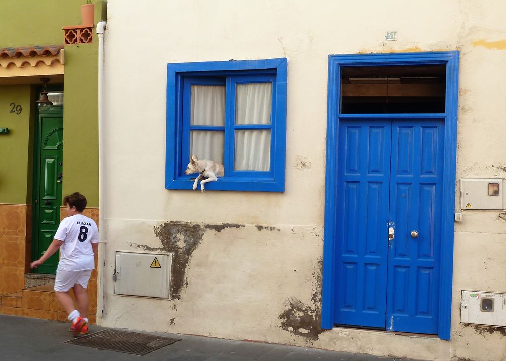 Fensterplatz für Fußballfans...