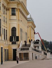 Fensterputzen am Schloss