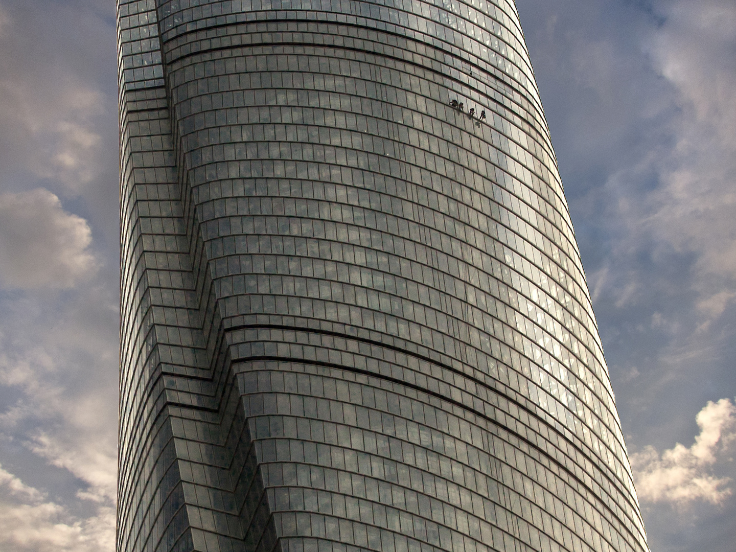 Fensterputzer am Shanghai Tower