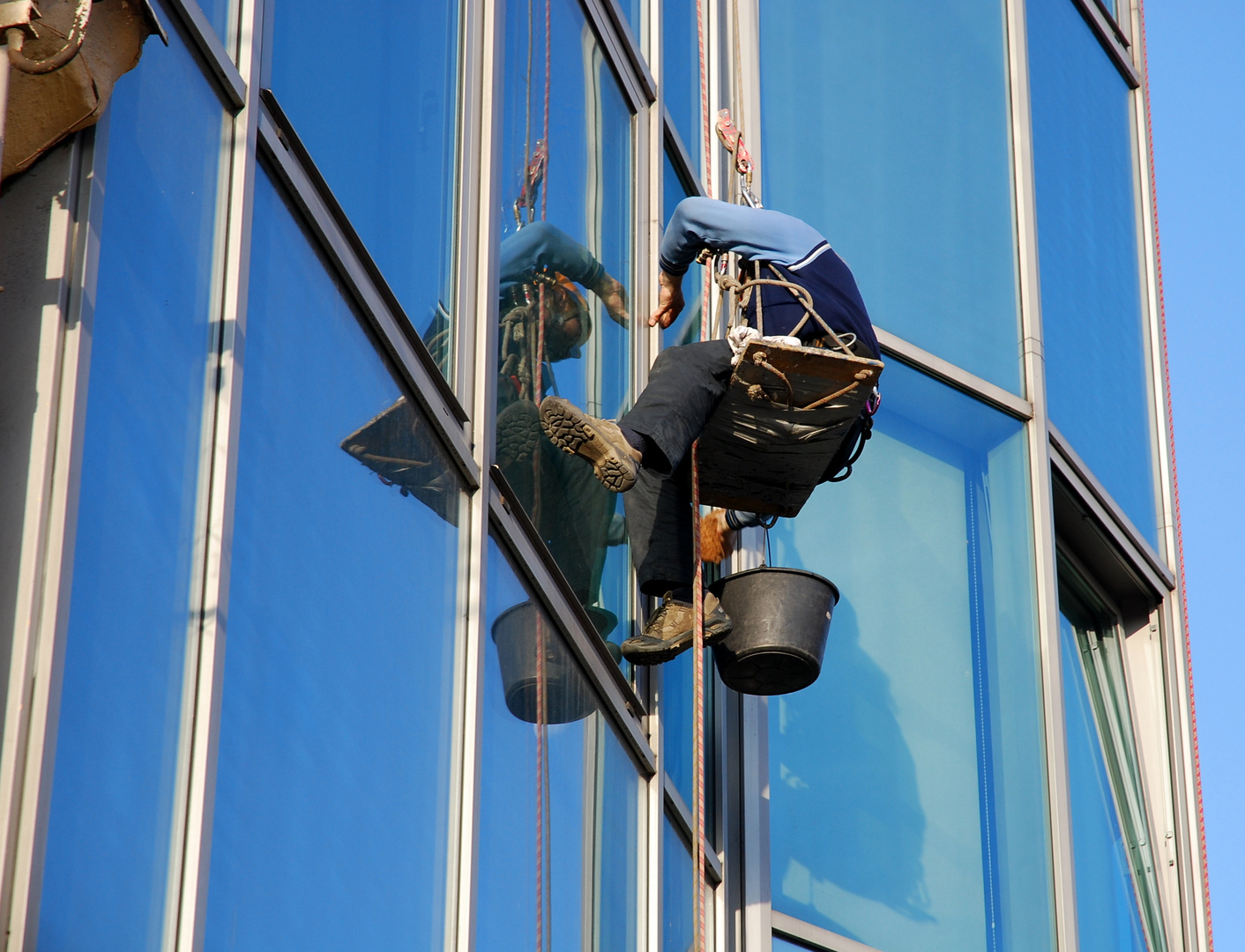 Fensterputzer müssen schwindelfrei sein