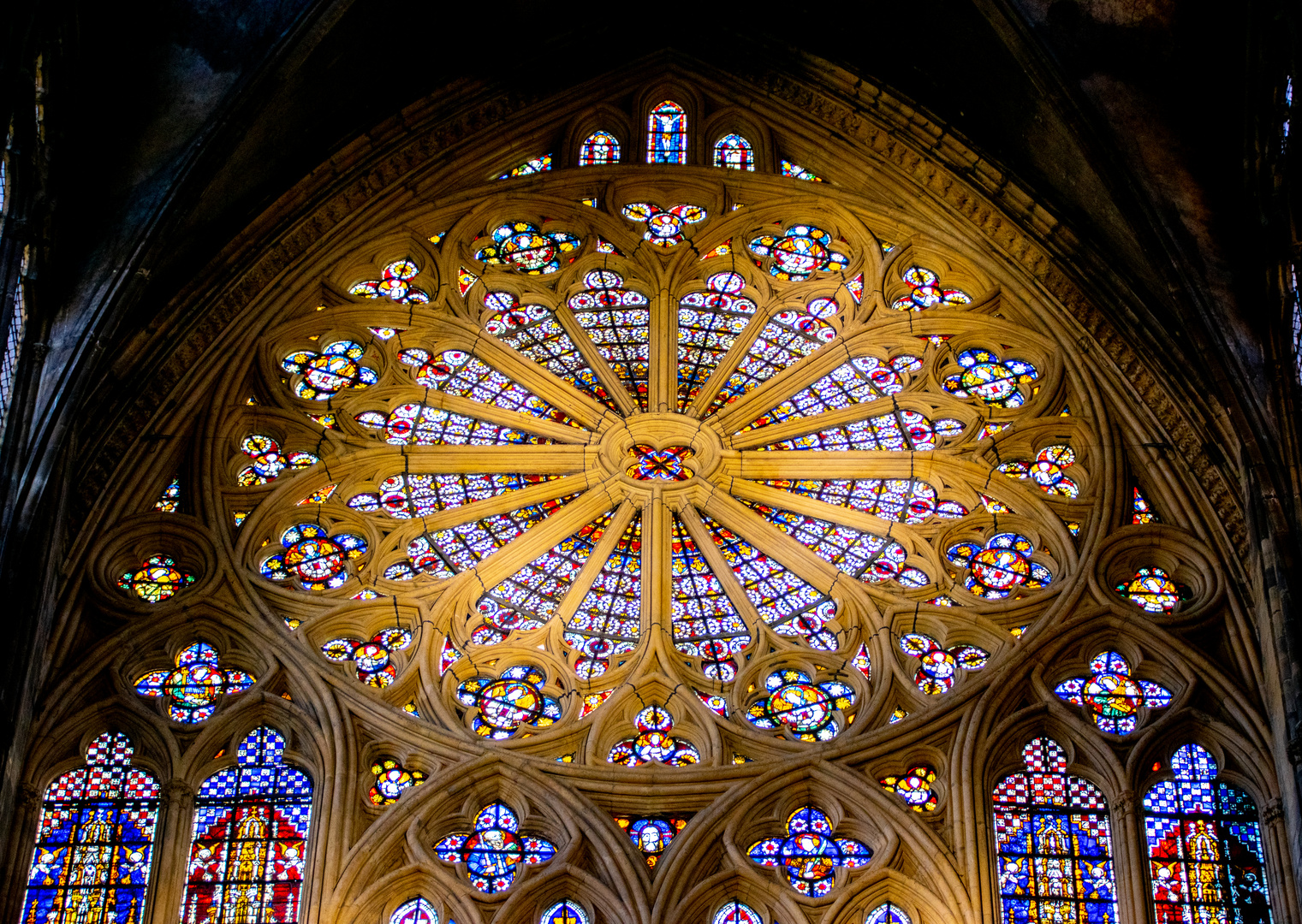 Fensterrosette der Kathedrale in Metz