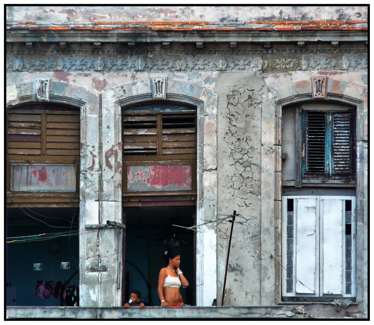 Fensterszene in Havanna