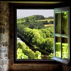 fenêtre ouverte sur la campagne