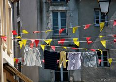 Fenêtres et cordes à linge 