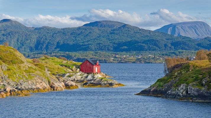 Ferienhaus mit Abendsonne