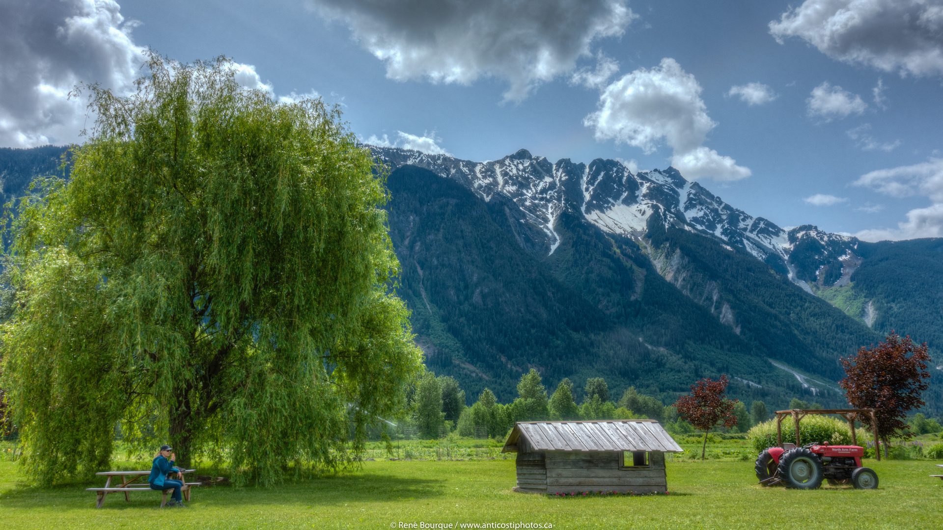 Ferme dans la région de Pemberton, Colombie Britannique 