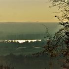 Fernblick auf den Rhein im Gegenlicht