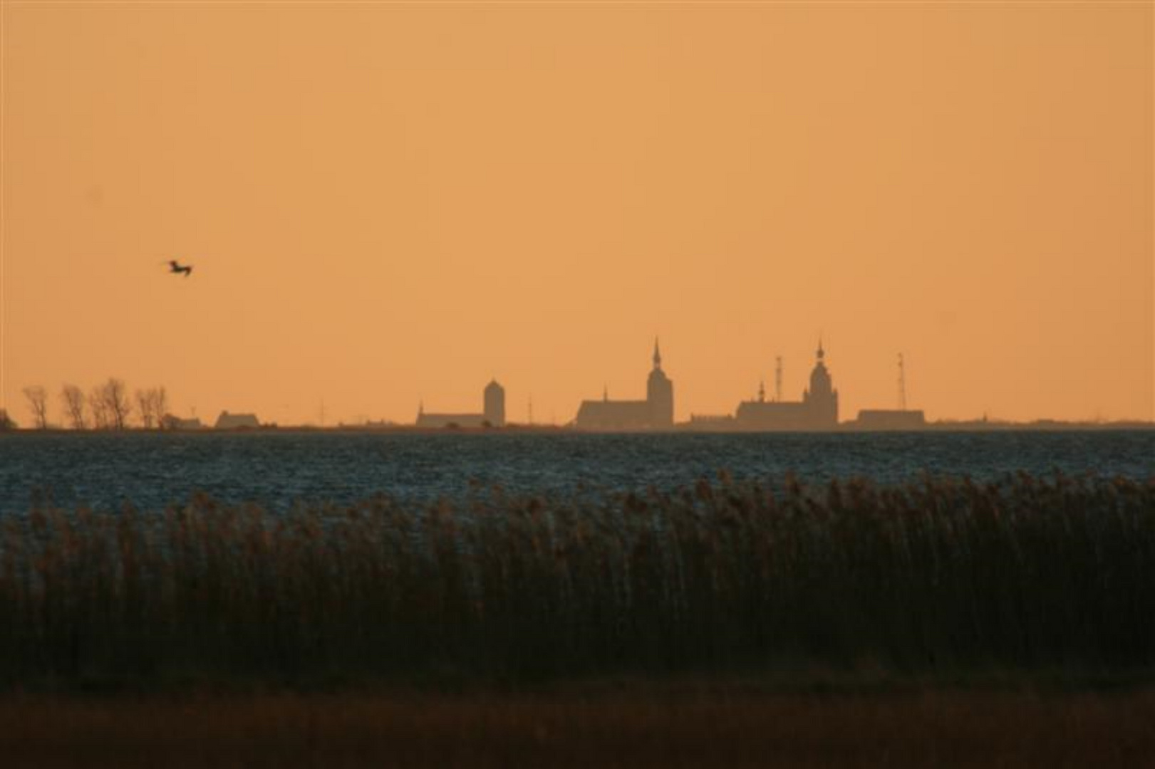 Fernblick auf Stralsund, Seehof, Insel Rügen, Deutschland