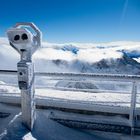 Fernglas am Gipfel des Säntis