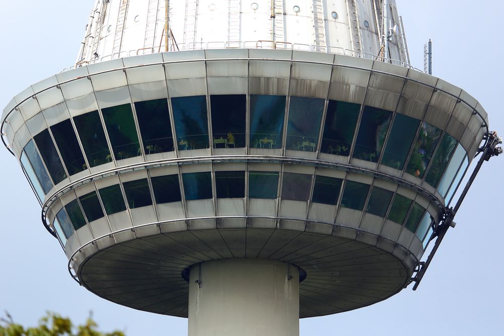 Fernmeldeturm im Luisenpark in Mannheim - Drehrestaurant