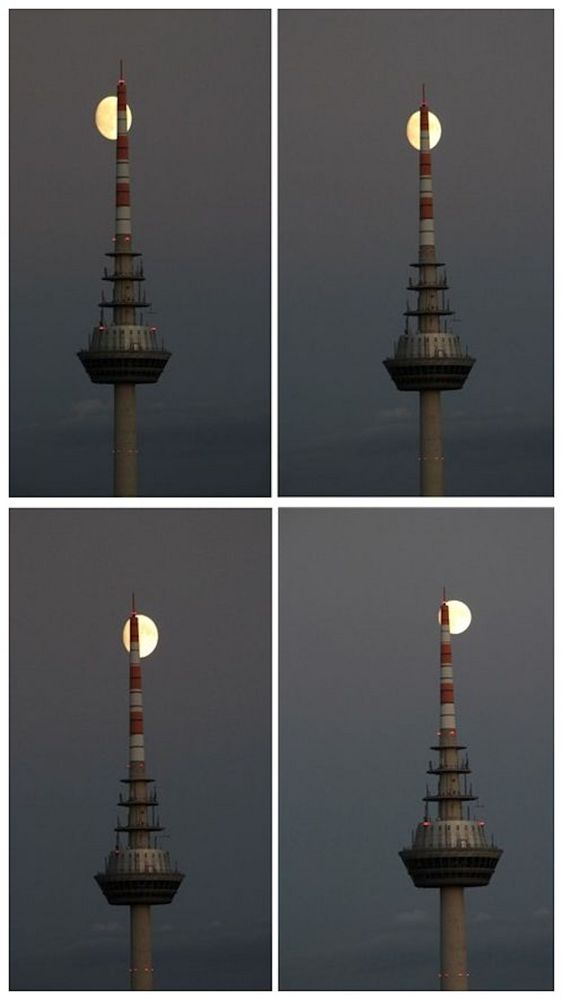 Fernmeldeturm mit nächtlichem Besuch