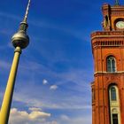 Fernsehturm am Alex und Rotes Rathaus