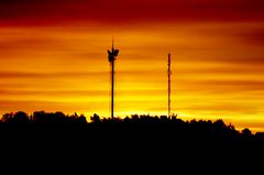 Fernsehturm bei Sonnenaufgang (Valga, Estland)