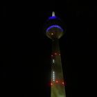 Fernsehturm Düsseldorf bei Nacht