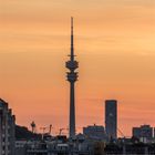 Fernsehturm im Sonnenuntergang