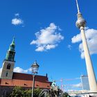 Fernsehturm mit Marienkirche und Neptunbrunnen