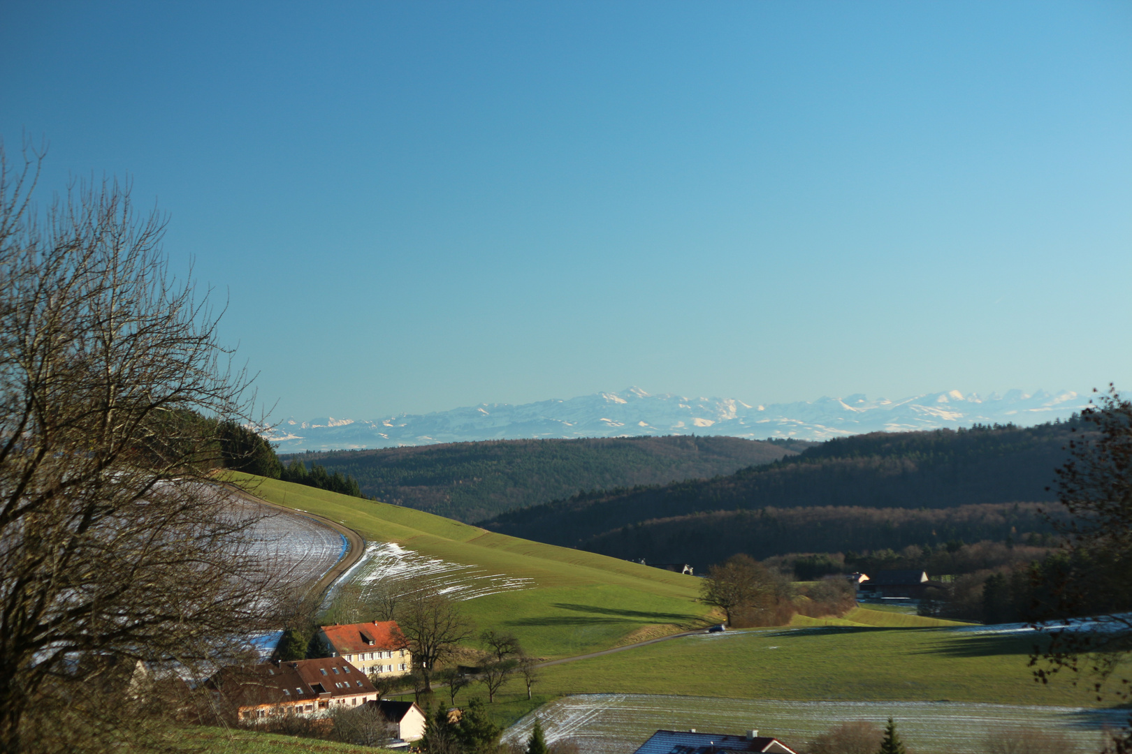 Fernsicht auf die Alpen