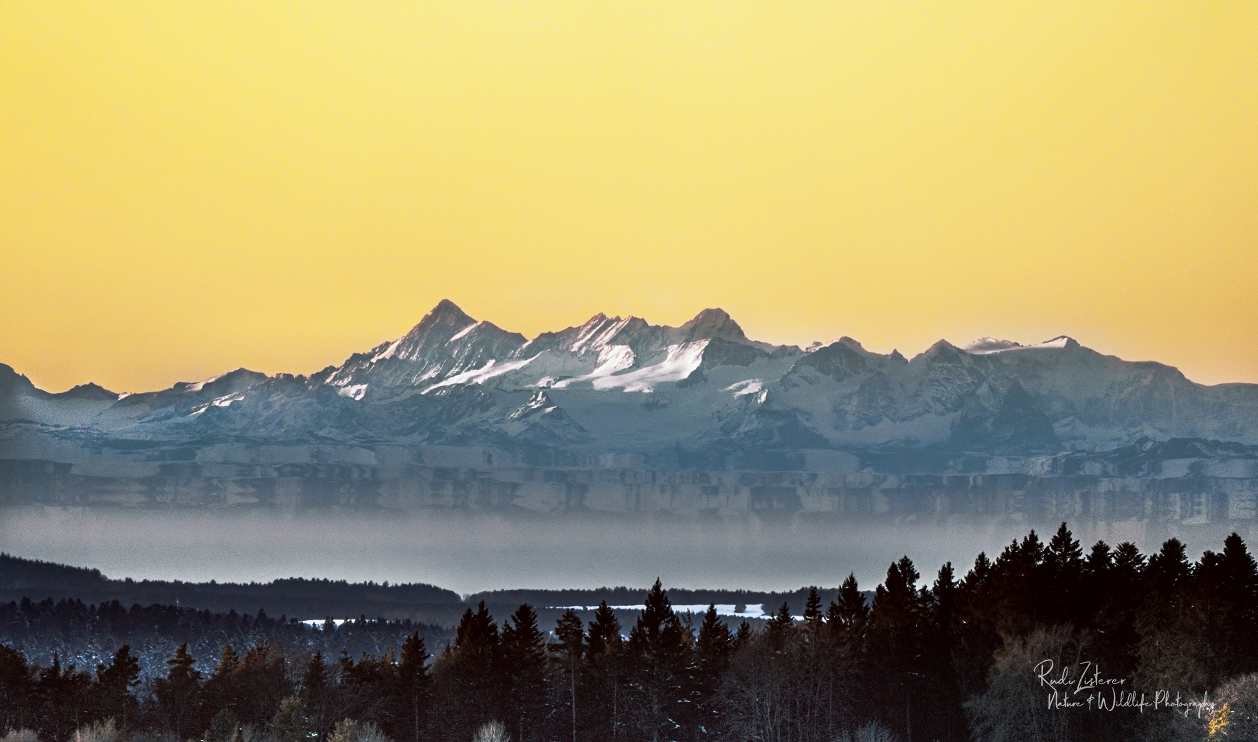 Fernsicht auf die Alpen