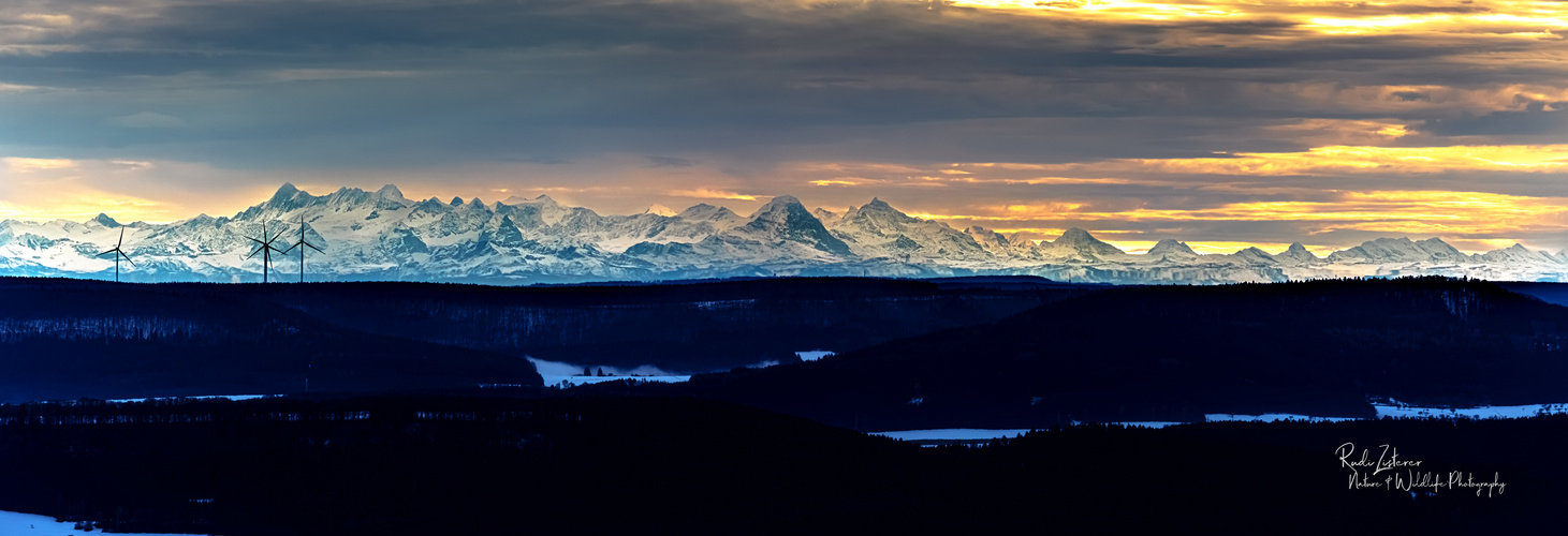 Fernsicht auf die Alpen