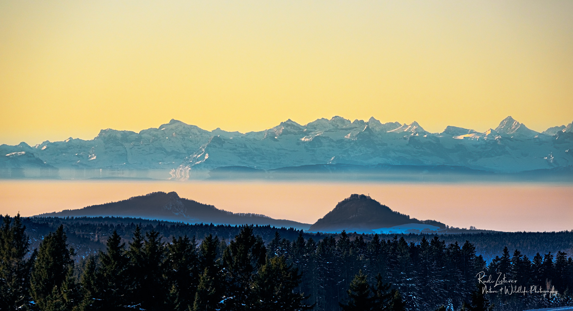 Fernsicht auf die Alpen