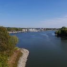 Fernsicht über dem Rhein