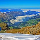 Fernsicht vom Titlis Gletscher