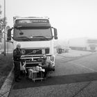 Fernweh (II) - A61, Hunsrück West im Nebel