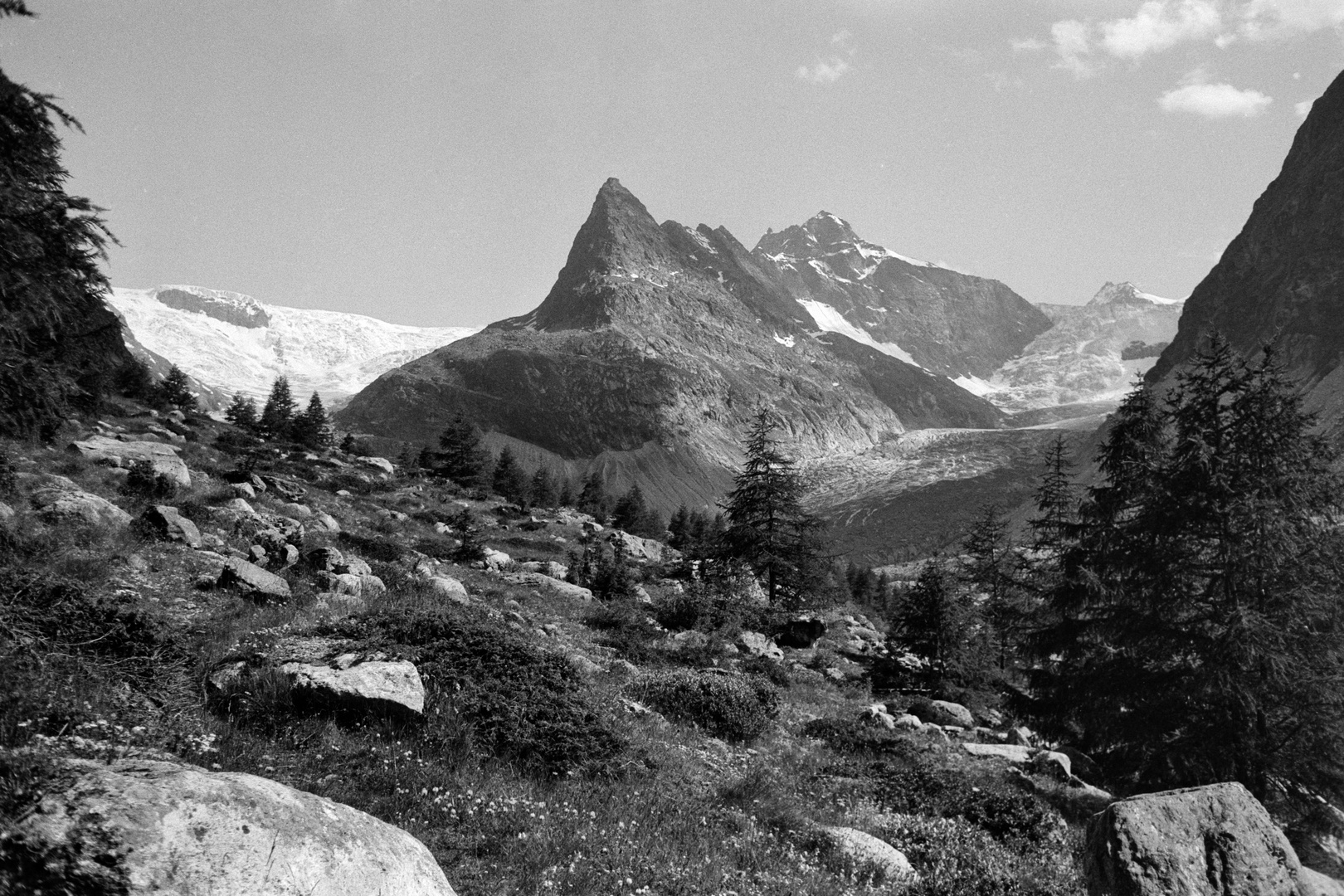 Ferpècle-Gletscher in den Walliser Alpen