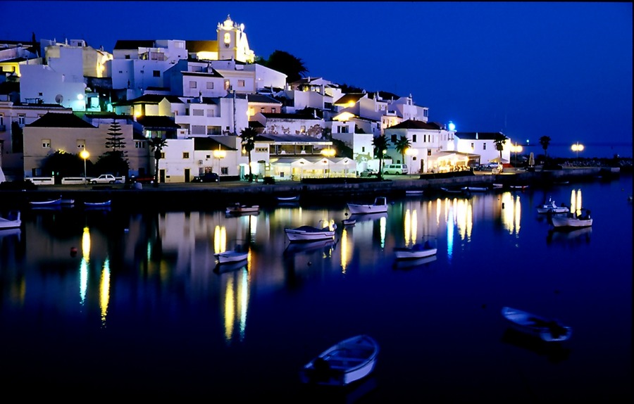 Ferragudo by Night by Thomas Ebelt