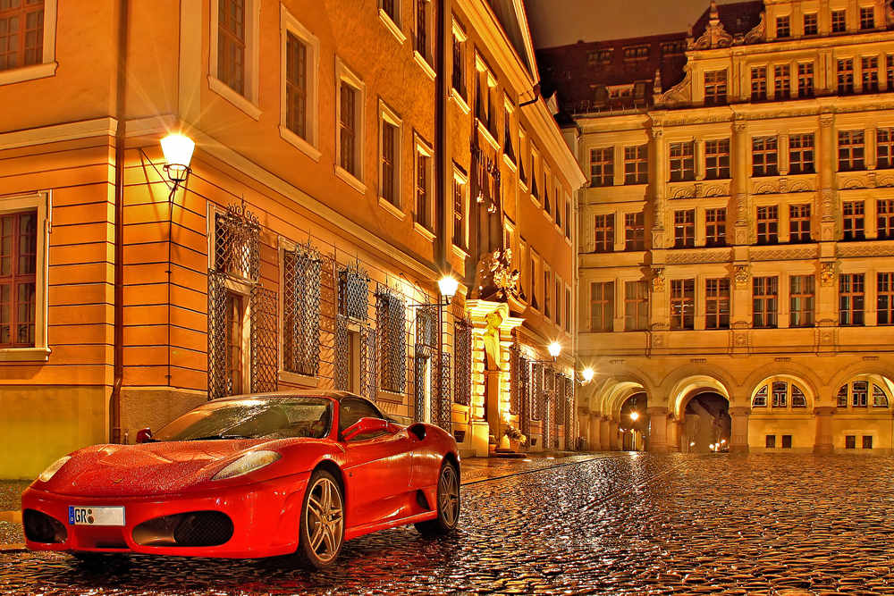 Ferrari F430 Spider auf dem Görlitzer Untermarkt