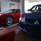 ferrari stradale & mitsubishi evo 8