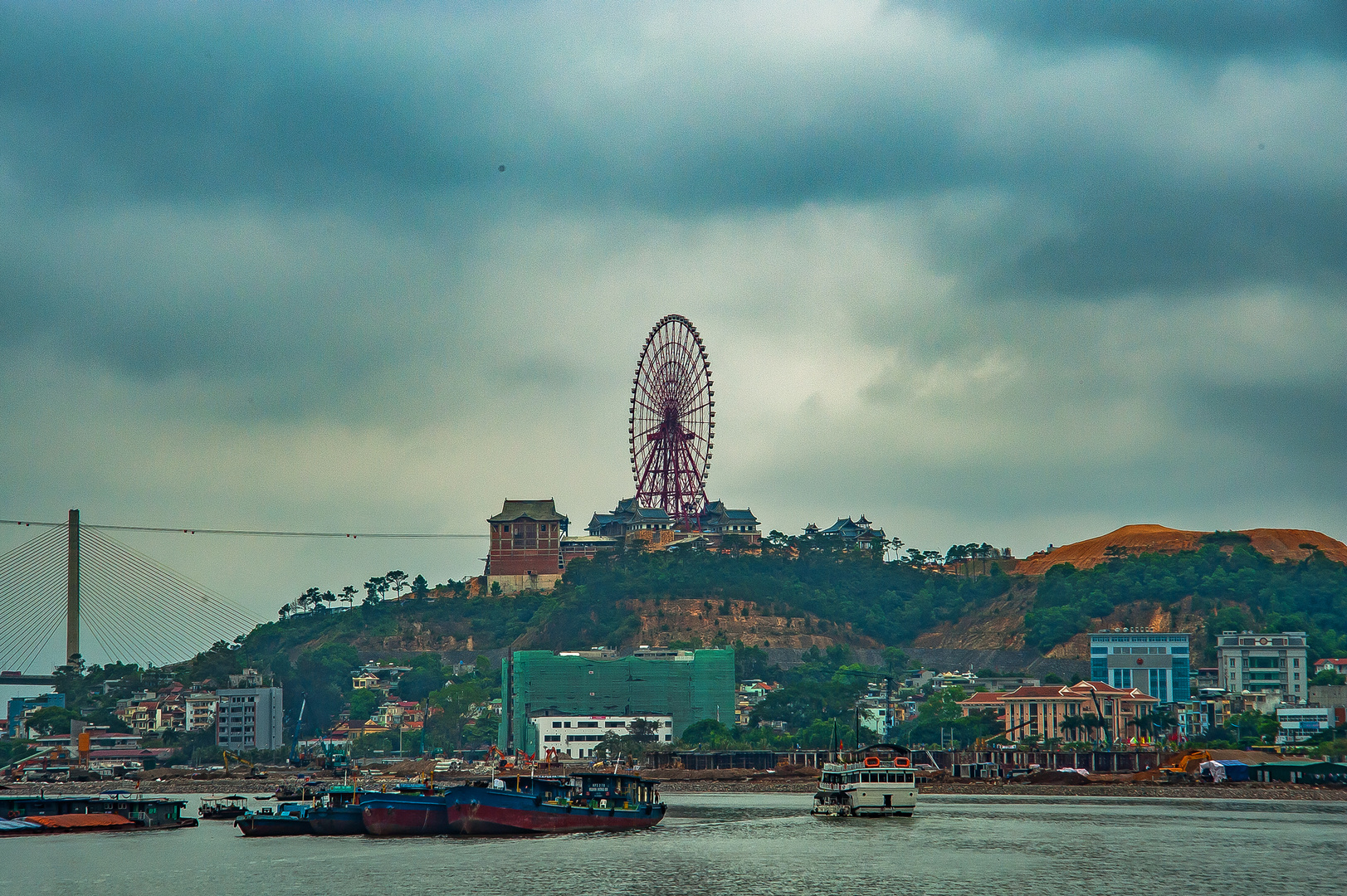 Ferris wheel over Halong bay