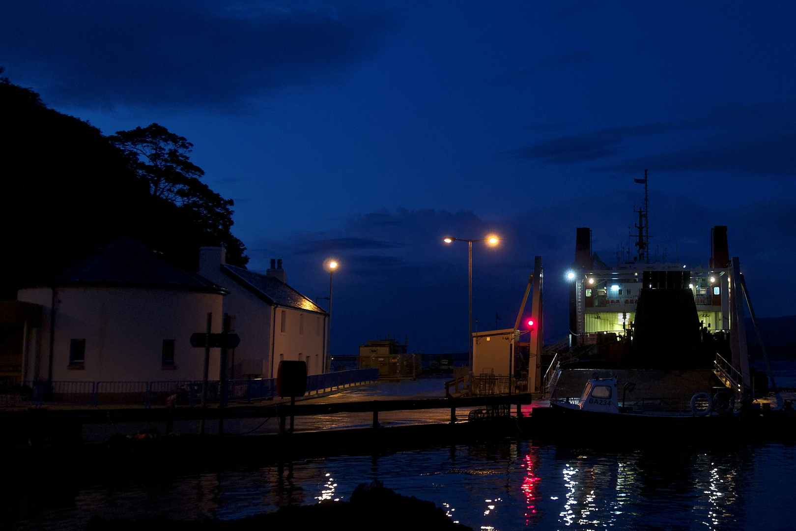 Ferry by night