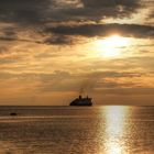 Ferry leaving Dunkirk west port