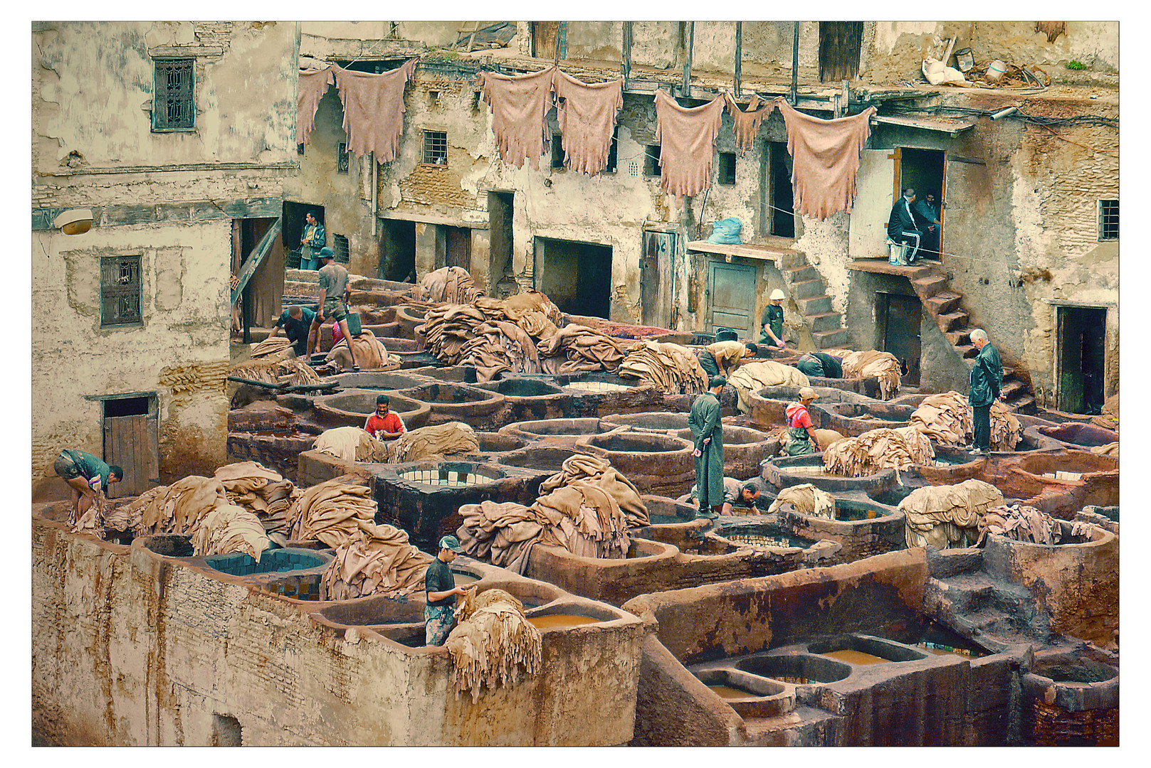 Fès - Le quartier des tanneurs