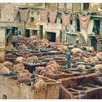 Fès - Le quartier des tanneurs