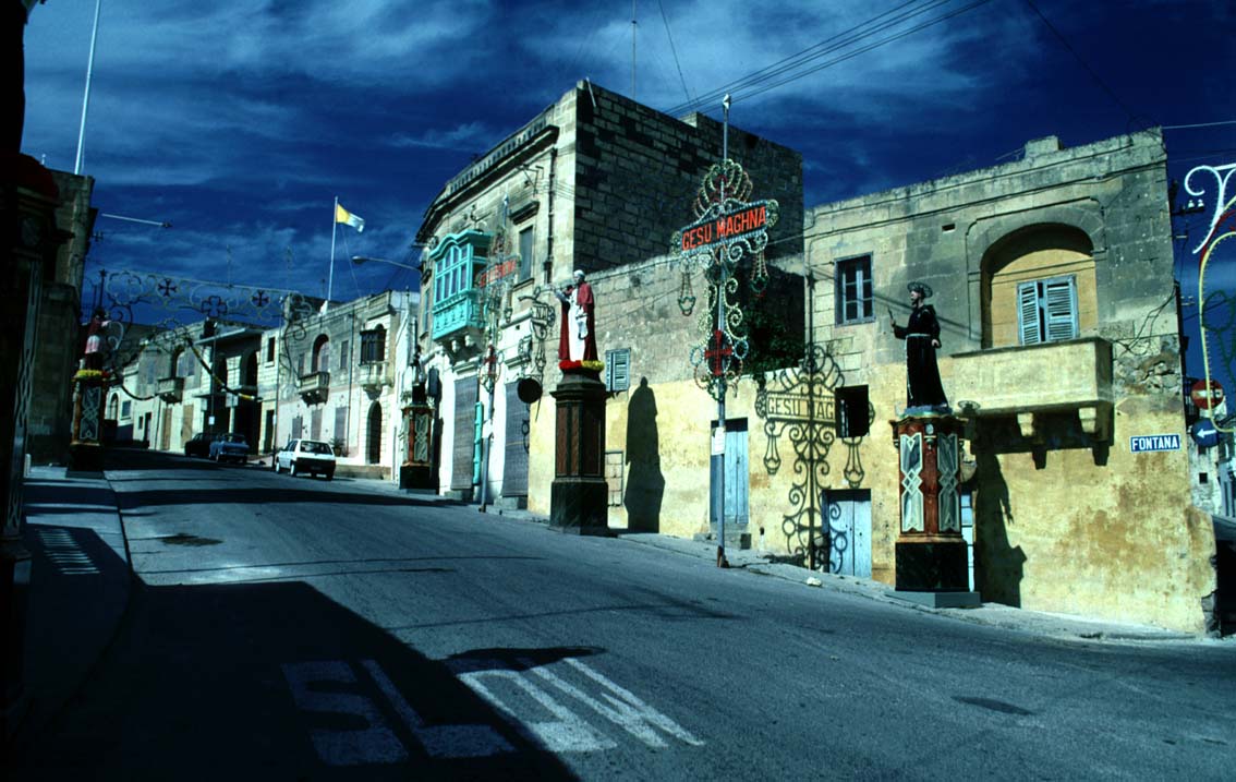 Festaschmuck in Victoria Insel Gozo