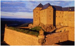 Feste Königstein im Abendlicht