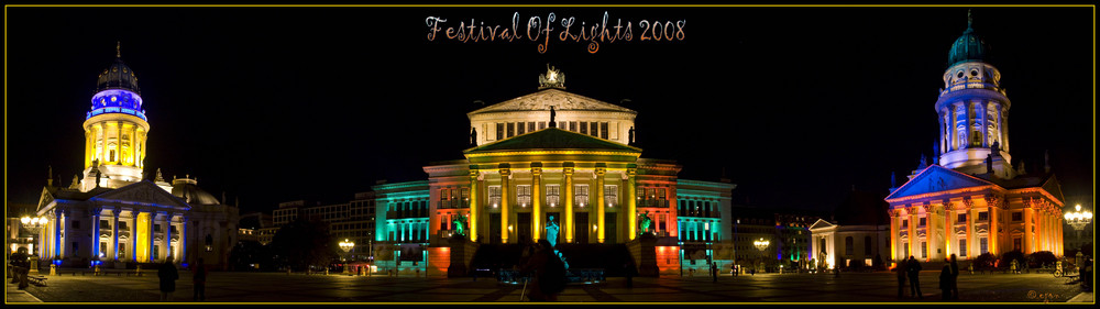 Festival of Lights 2008 - Gendarmenmarkt Panorama