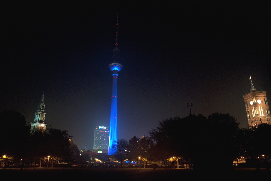 Festival of Lights 2009 - Berlin Blick zum Fernsehturm