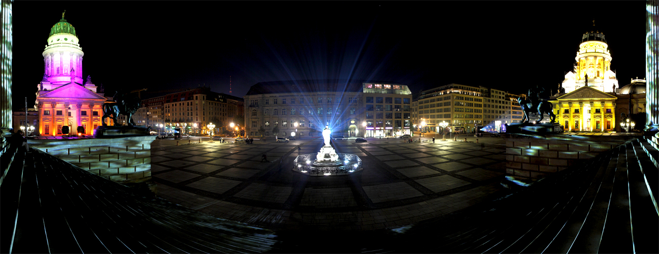 Festival of lights Berlin 2012 - Panorama Gendarmenmarkt