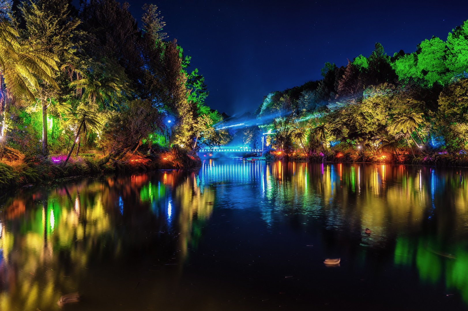 Festival of Lights "Bridge of Rock", New Plymouth, New Zealand Foto