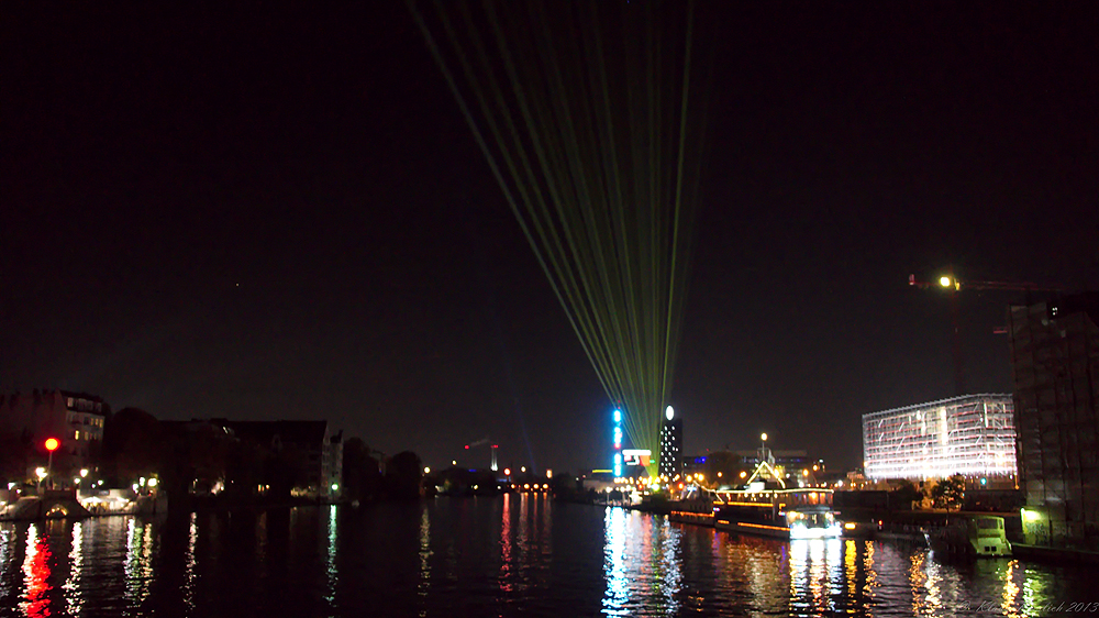 Festival of Ligths Blick von der Oberbaumbrücke