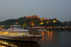 Festung Ehrenbreitstein am Abend