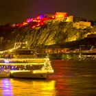 Festung Ehrenbreitstein und Schiffchebootche "La Paloma" 