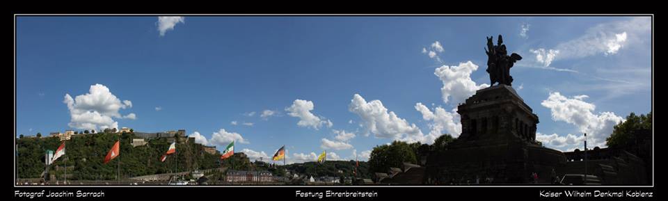 Festung Ehrenbreitstein zwischen Kaiser Wilhelm